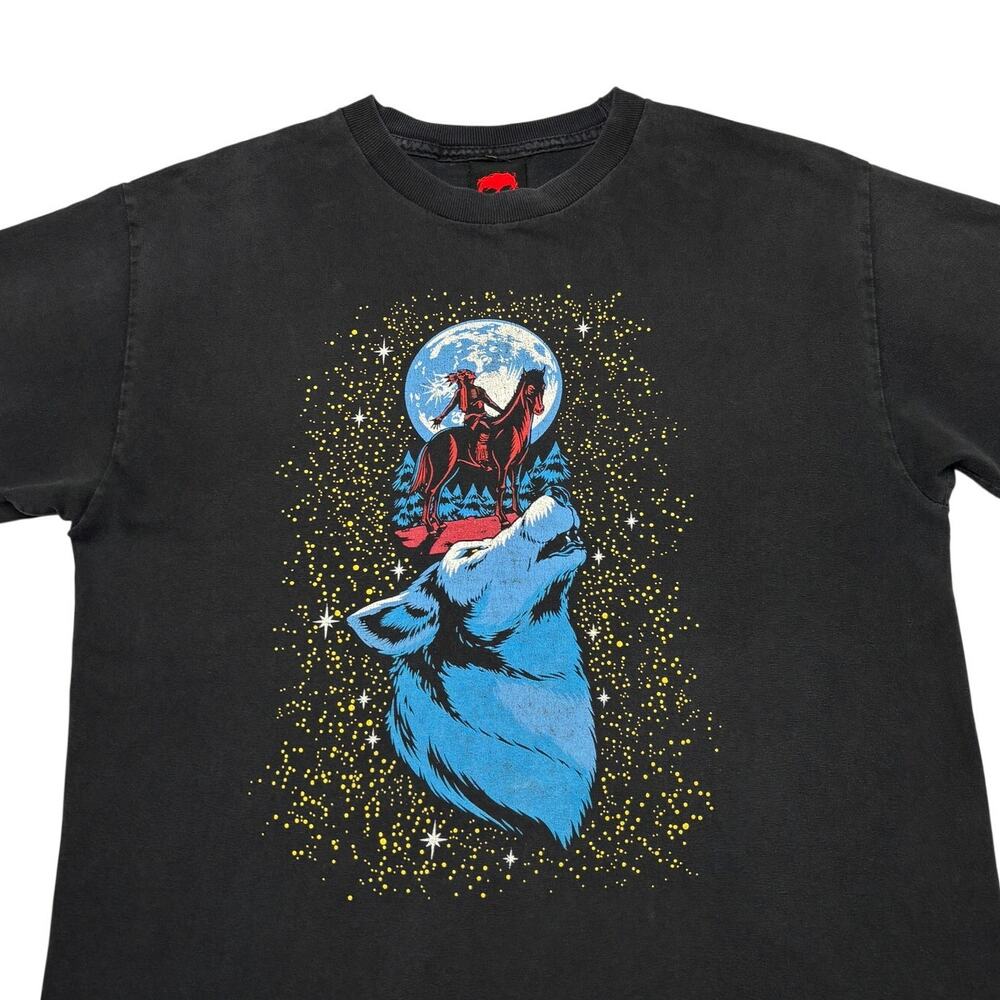 Vintage Zero Jamie Thomas T Shirt Mens Medium M Black Wolf Stars Skateboards